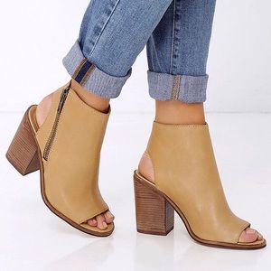 Steve Madden Leather Terraa Peep Toe Booties